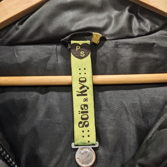 Soia & Kyo down filled black puffer winter parka jacket - S - Picture 5 of 8